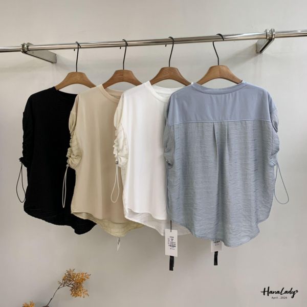 LFB17 廣州選品縮繩袖設計上衣 