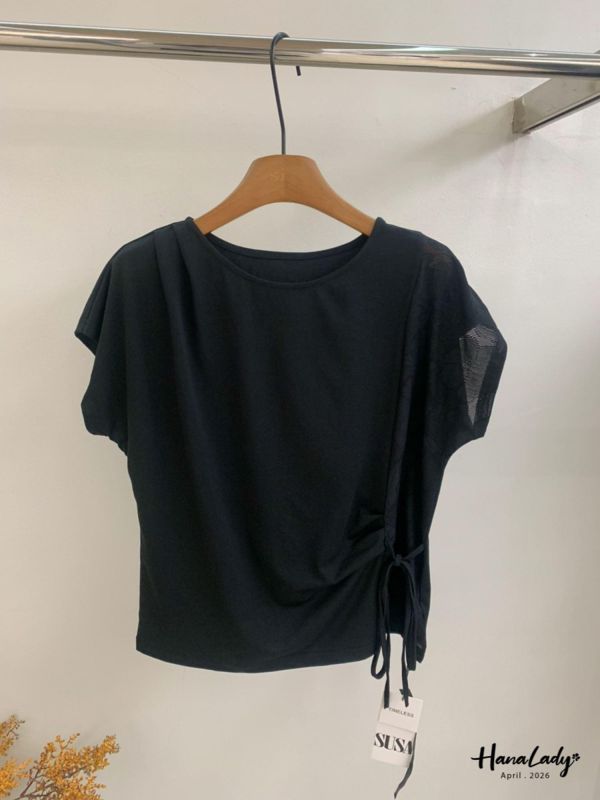 LFB16 廣州選品印花綁結上衣 