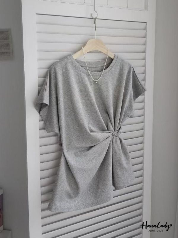 LFA50 扭結設計涼感上衣 