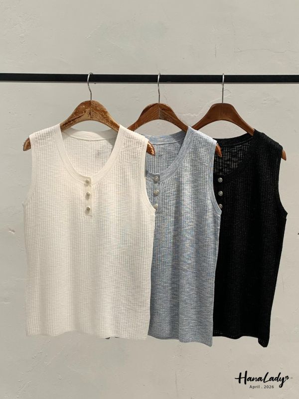 LFB02 三釦設計針織背心 