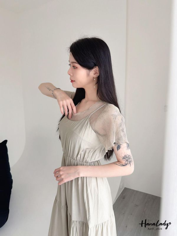 LFA79 必收兩穿浪漫綁結長洋 