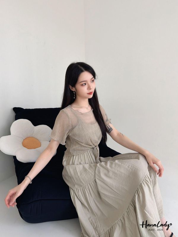 LFA79 必收兩穿浪漫綁結長洋 