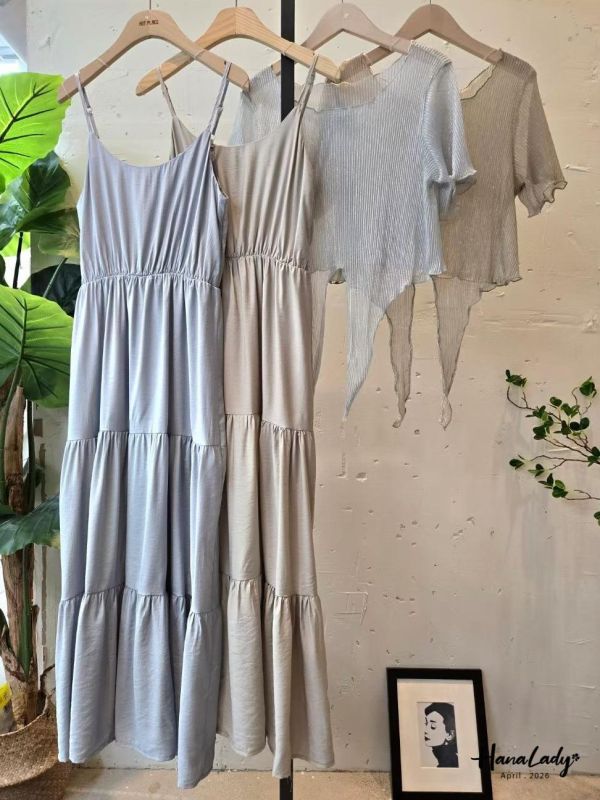 LFA79 必收兩穿浪漫綁結長洋 