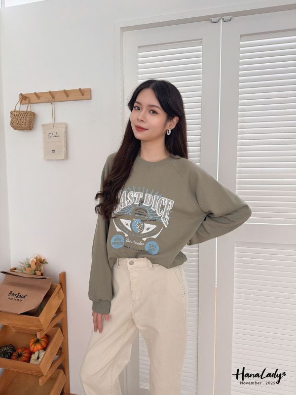 WJA23 美式印花造型大學T 