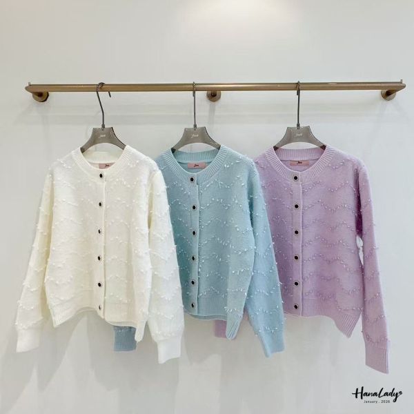 LEA34 金蔥細閃毛絲球球上衣 