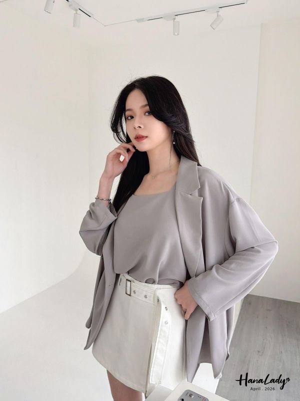 LFA46 簡約附腰帶百搭褲裙 