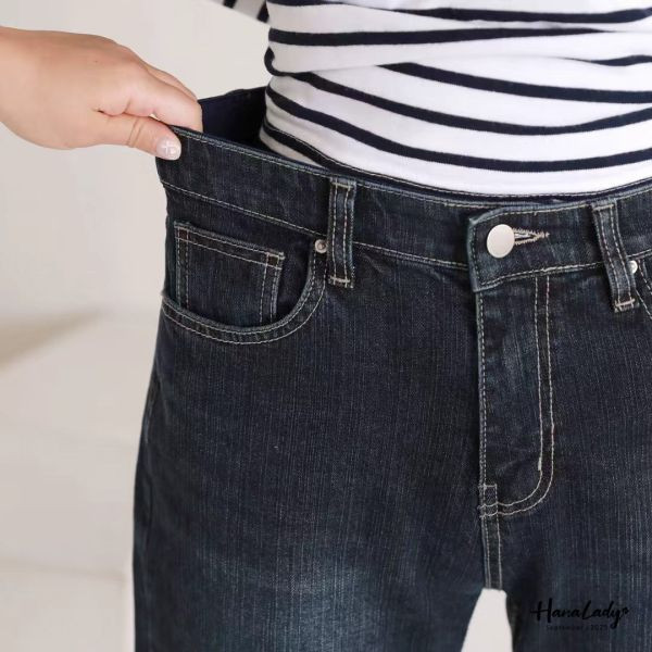 WKA64 非常顯瘦直筒微寬丹寧褲 