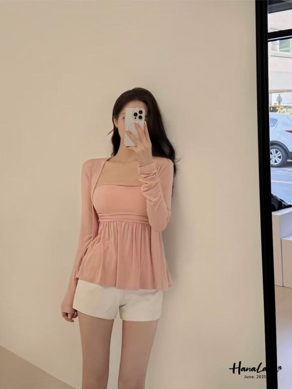 WLA73 極親膚浪漫兩件式上衣 