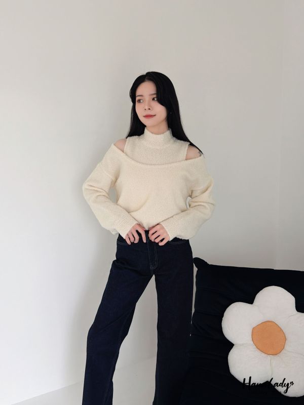 LEA31 兩件式毛絨絨立領上衣 