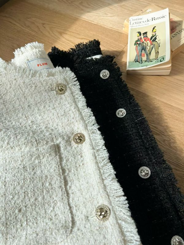 WQA35 超質感金蔥鬚邊小香風外 