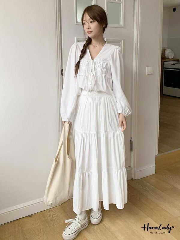 LSA60 浪漫百搭層次長裙 