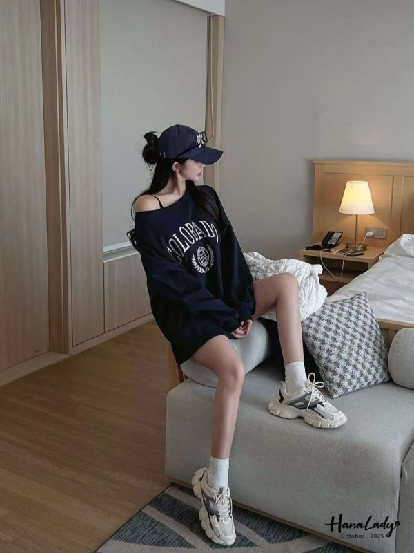 WTA55 美式刺繡圖紋慵懶T 