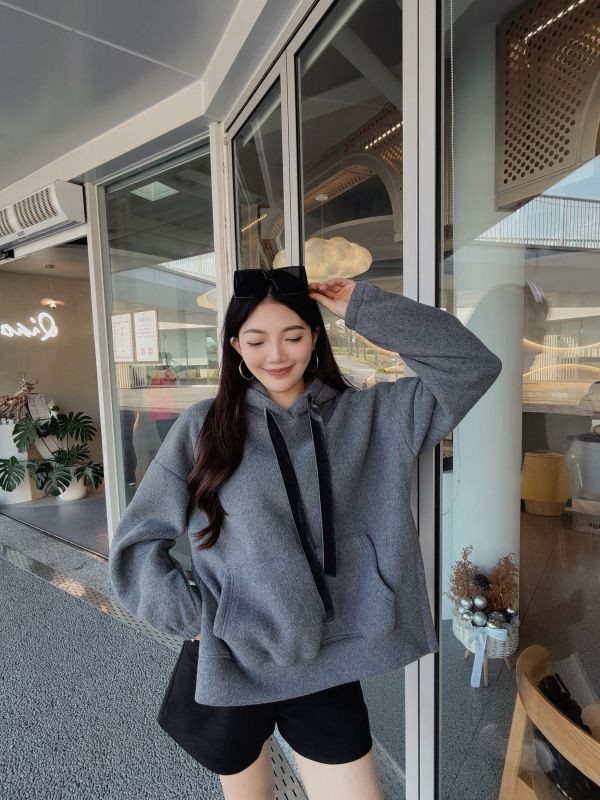 WQB21 超暖呼側開衩棉絨帽T 