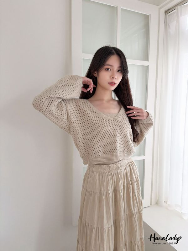 WJA87 抓皺針織三件組套裝 