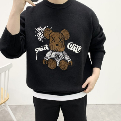WQB18 男款暴力熊厚磅針織上衣 