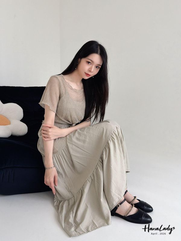 LFA79 必收兩穿浪漫綁結長洋 