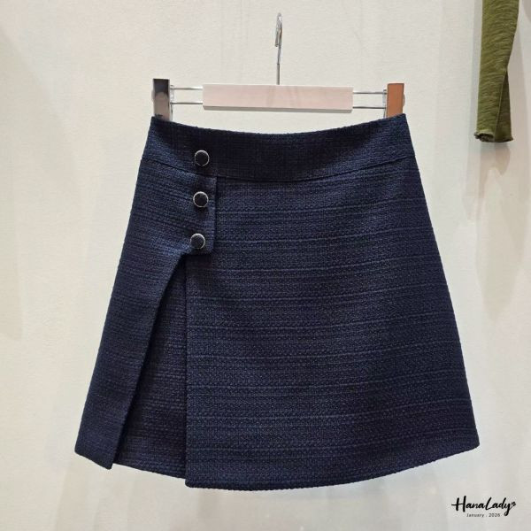 LEB07 精緻小香風開衩設計褲裙 