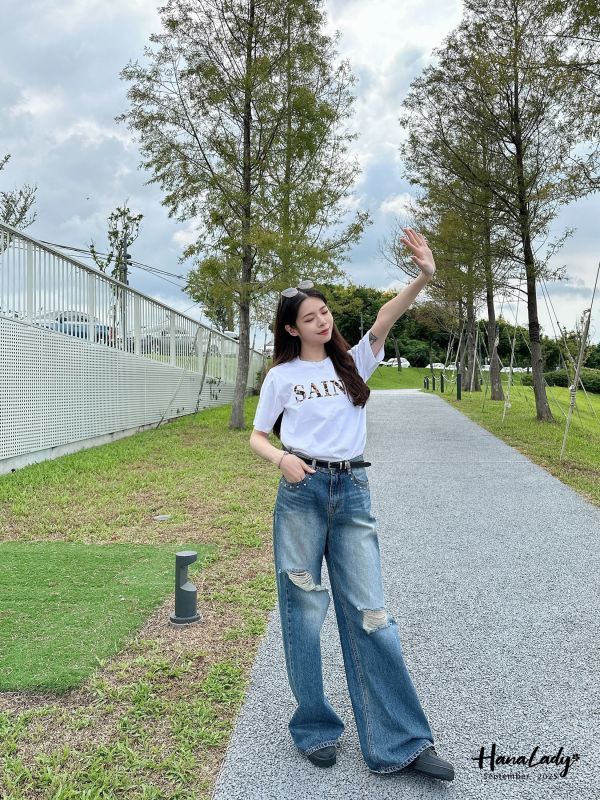 WKA79 精緻毛絲豹紋字母棉T 