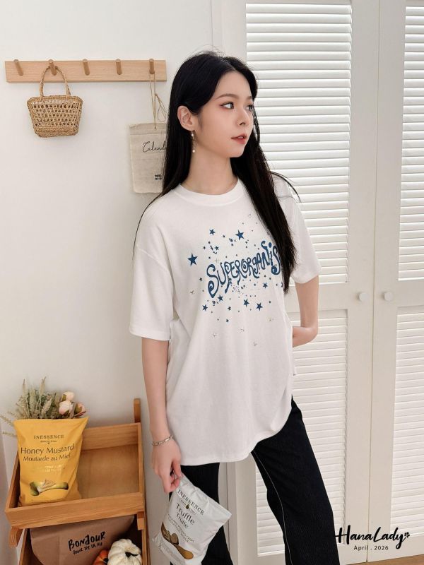 LFA72 星星卯釘嫩Q棉T 