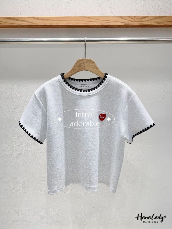 LFB06 愛心貼布嫩Q針織上衣 