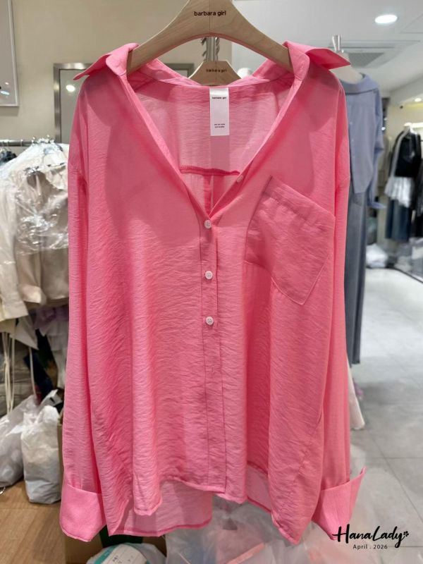 LFB07 糖果色輕薄親膚襯衫 