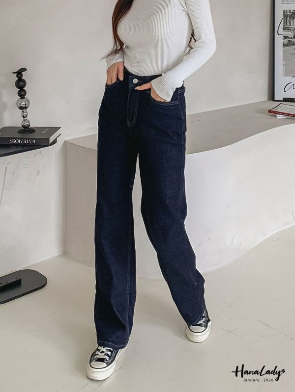 LEB15 最百搭的深藍色直筒丹寧褲 