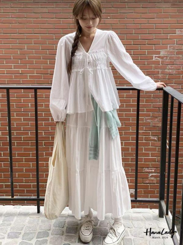 LSA60 浪漫百搭層次長裙 