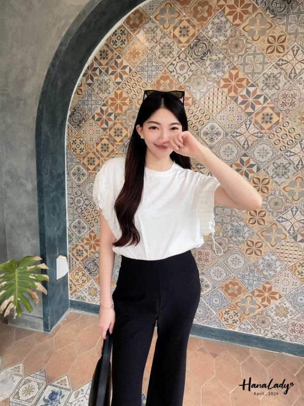 LFB17 廣州選品縮繩袖設計上衣 