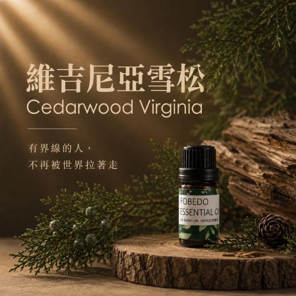 維吉尼亞雪松 10ml｜Cedarwood Virginia｜有界線的人，不再被世界拉著走 弗貝多,維吉尼亞雪松精油,木質調精油,天然精油,建立界線,清晰判斷,收斂心緒,能量淨化,平衡身心,除穢