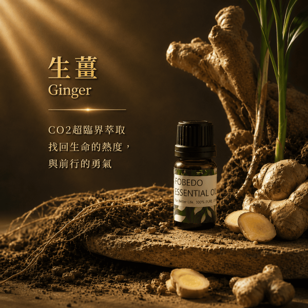 超臨界萃取生薑 10ml｜Ginger ｜找回生命的熱度與前行的勇氣 弗貝多,生薑精油,超臨界萃取,薑科精油,生命的熱度,前行勇氣,能量淨化,單方精油,行動能量