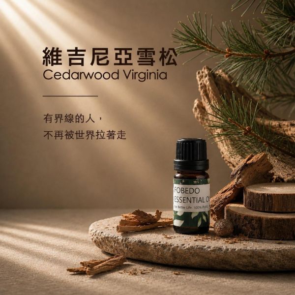 維吉尼亞雪松 10ml｜Cedarwood Virginia｜有界線的人，不再被世界拉著走 弗貝多,維吉尼亞雪松精油,木質調精油,天然精油,建立界線,清晰判斷,收斂心緒,能量淨化,平衡身心,除穢