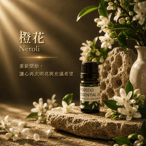 有機橙花 5ml｜Neroli｜重新開始，讓心再次明亮與充滿希望 橙花精油,有機橙花精油,Neroli,放鬆精油,助眠精油,情緒穩定精油,壓力調節精油,花香精油,弗貝多精油
