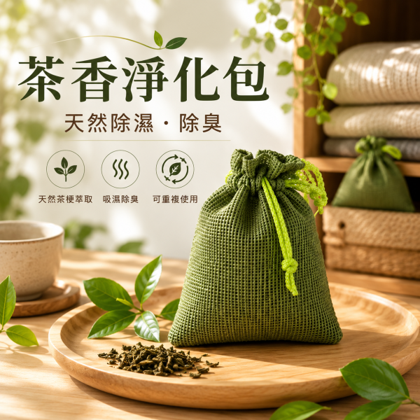 【弗貝多】茶香淨化包 | 天然除濕・除臭 ( 一袋2入 ) 自然茶香,除濕,空間淨化,重複利用,鞋櫃使用,空氣淨化,茶葉,茶梗,環保,台灣茶葉,有機茶,太陽,除臭