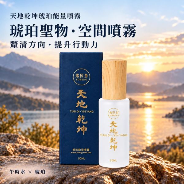【天地乾坤琥珀能量噴霧】聖物琥珀空間噴霧｜釐清方向・提升行動力 天地乾坤琥珀能量噴霧,琥珀噴霧,空間噴霧,午時水噴霧,能量噴霧,空間淨化,聖物琥珀,行動力,弗貝多,FOBEDO