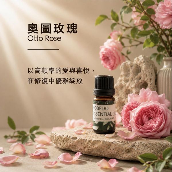 奧圖玫瑰 5ml｜Otto Rose｜以高頻率的愛與喜悅，在修復中優雅綻放 弗貝多,奧圖玫瑰精油,大馬士革玫瑰,保加利亞精油,天然精油,能量淨化,愛與療癒,平衡身心,除穢,好氣運