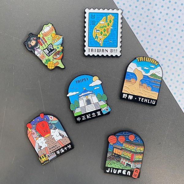 台灣紀念品 烤漆金屬冰箱貼 