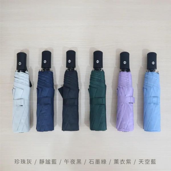 KINYO 21吋黑膠自動晴雨傘 