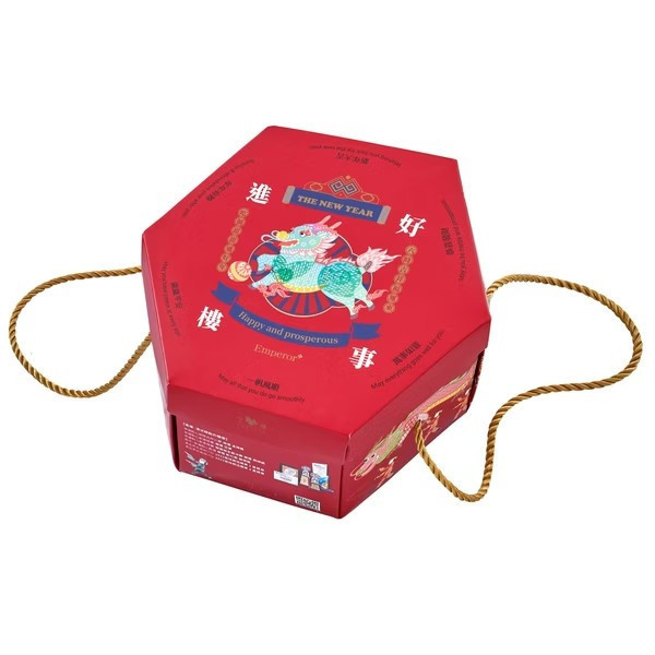 皇樓 喫甜六角提盒B (桃酥/牛軋糖) 