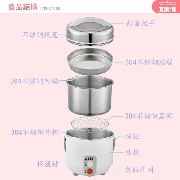 大家源3人份電鍋 