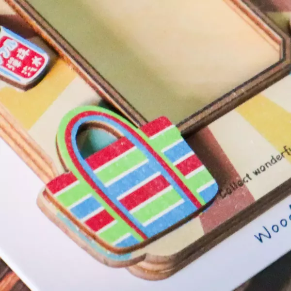 台灣紀念品 相框木質冰箱貼 