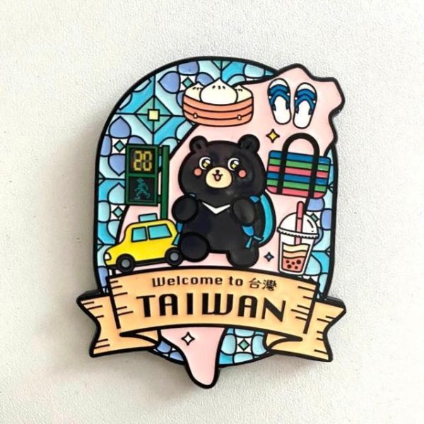 台灣紀念品 烤漆金屬冰箱貼 
