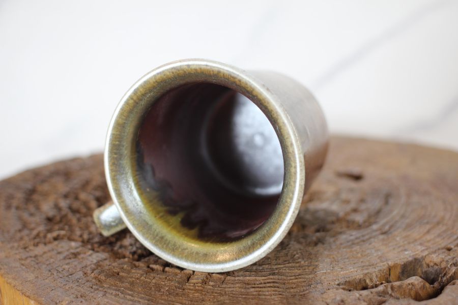 240ml 柴燒古銅金 方韻杯 咖啡杯 台灣鶯歌製 