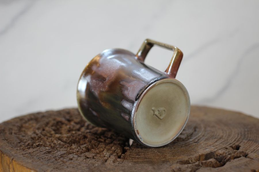 240ml 柴燒古銅金 方韻杯 咖啡杯 台灣鶯歌製 