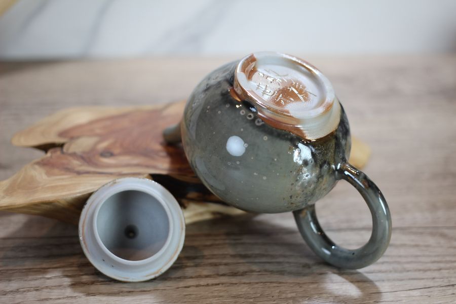 天目釉 柴燒大耳茶壺-葉敏祥老師 