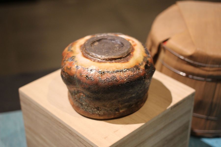 志野釉 柴燒重落灰茶碗-張膺康老師 