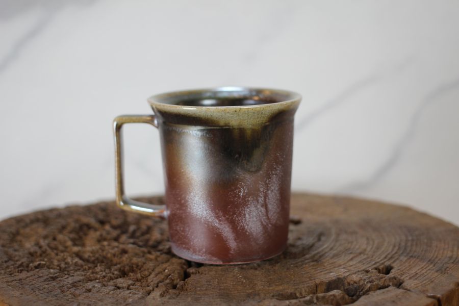 240ml 柴燒古銅金 方韻杯 咖啡杯 台灣鶯歌製 