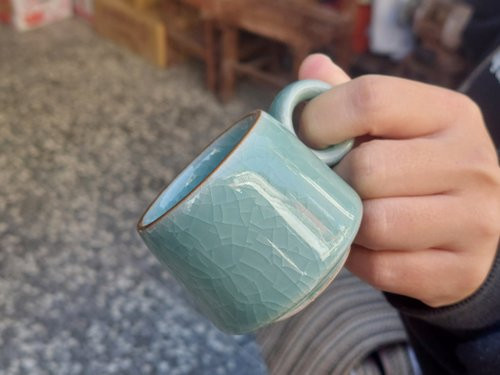 哥窯 咖啡杯 自然釉小緣杯 台灣鶯歌製 80ml 