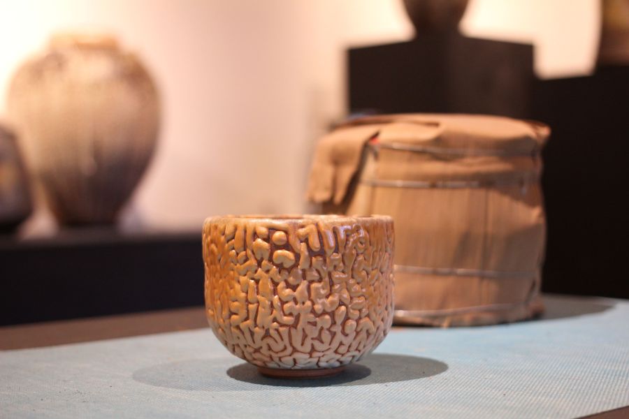 志野釉 柴燒茶碗-張膺康老師 