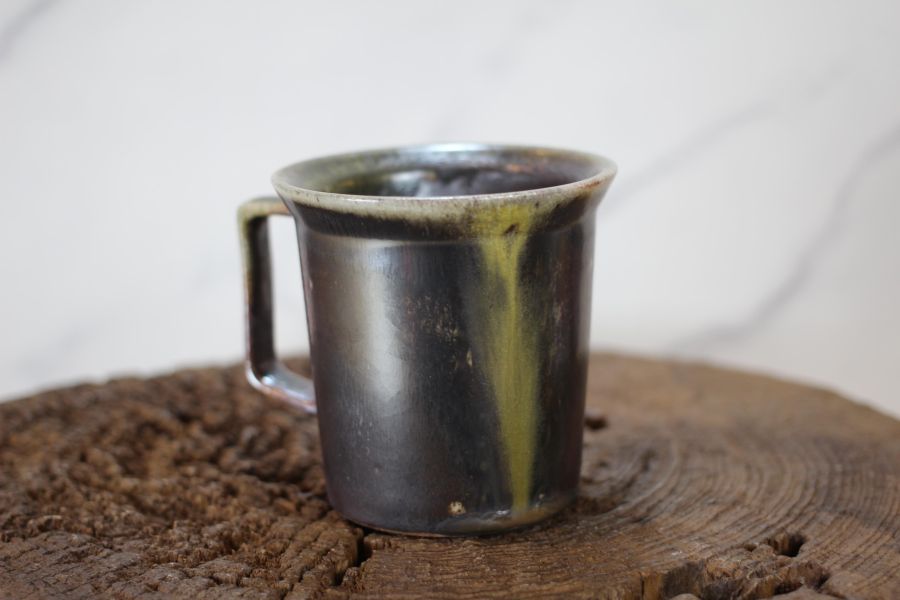 240ml 柴燒古銅金 方韻杯 咖啡杯 台灣鶯歌製 