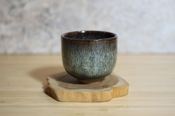 90ml 遠紅外線天目釉 直身圓口茶杯 酒杯 鶯歌名家葉敏祥作 